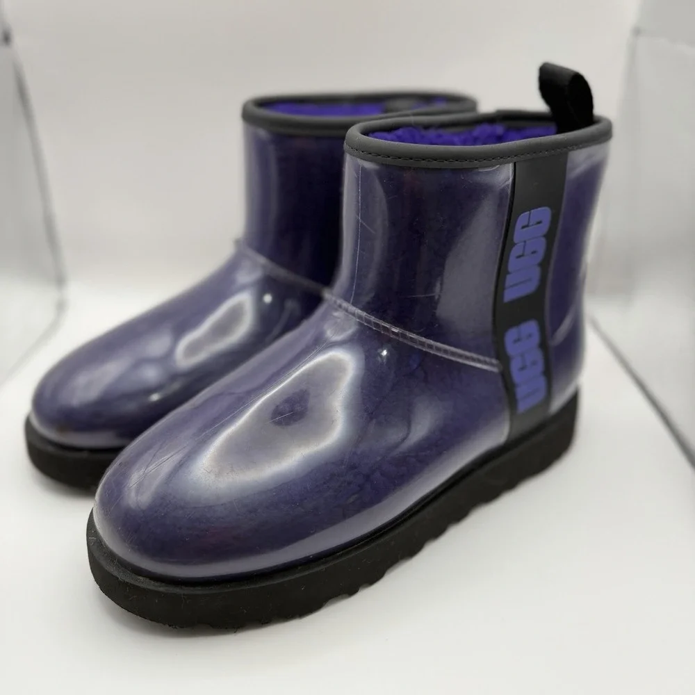 UGG Classic Clear Mini Boots Women 7 Violet Night Purple Waterproof 1113190